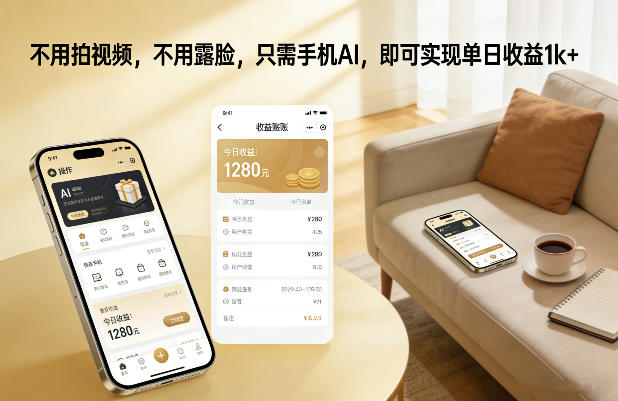 不用拍视频，不用露脸，只需手机AI，即可实现单日收益1k+【揭秘】-weicye