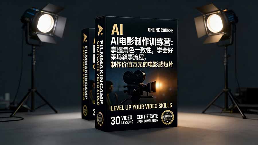 AI电影制作训练营：掌握角色一致性，学会好莱坞叙事流程，制作价值万元的电影感短片-weicye