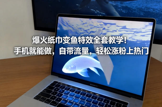 爆火纸巾变鱼特效全套教学！手机就能做，自带流量，轻松涨粉上热门-weicye