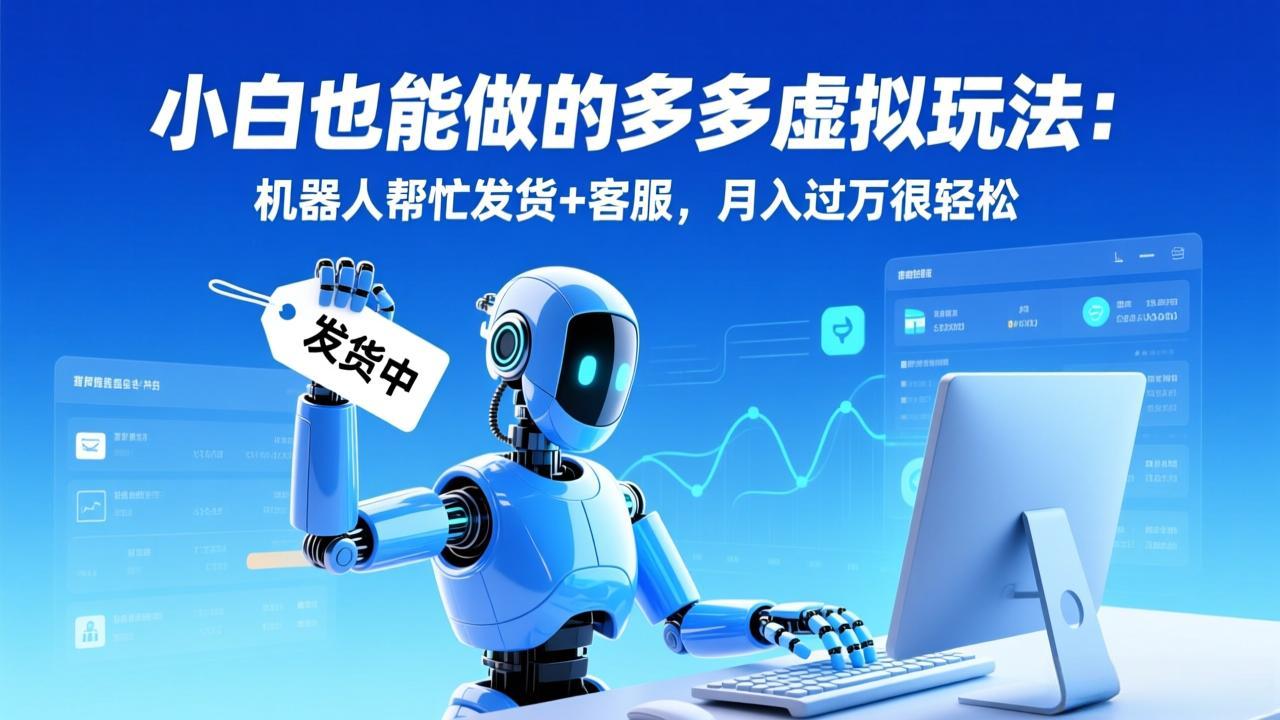 小白也能做的多多虚拟玩法：机器人帮忙发货+客服，月入过万很轻松-weicye