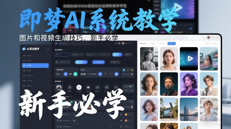 即梦AI系统教学，图片和视频生成技巧，新手必学-weicye