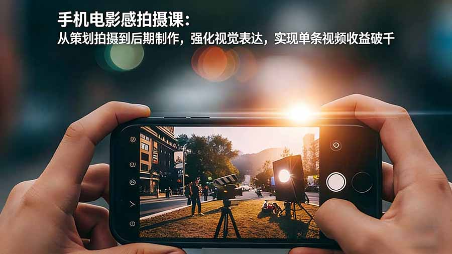 手机电影感拍摄课：从策划拍摄到后期制作，强化视觉表达，实现单条视频收益破千-weicye