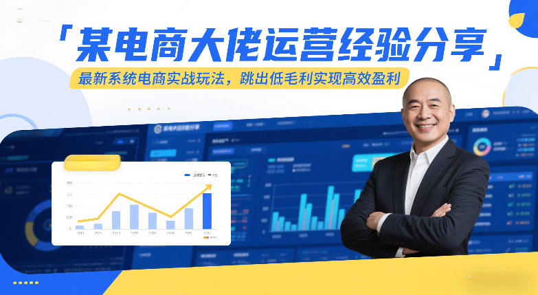 某电商大佬运营经验分享，最新系统电商实战玩法，跳出低毛利实现高效盈利-weicye