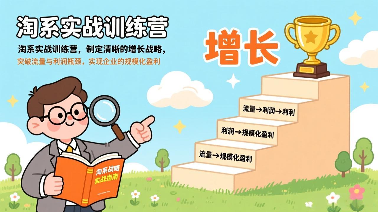 淘系实战训练营，制定清晰的增长战略，突破流量与利润瓶颈，实现企业的规模化盈利-weicye