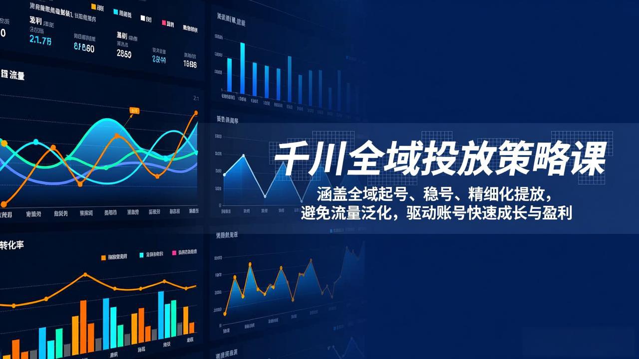 千川全域投放策略课：涵盖全域起号、稳号、精细化投放，避免流量泛化，驱动账号快速成长与盈利-weicye