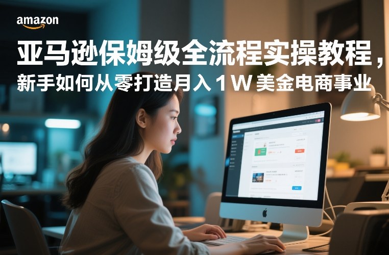 亚马逊保姆级全流程实操教程，新手如何从零打造月入1W美金电商事业-weicye
