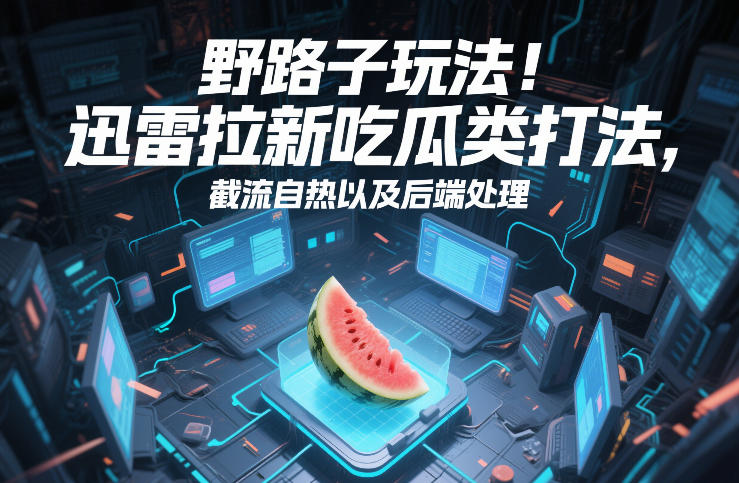 野路子玩法！迅雷拉新吃瓜类打法，截流自热以及后端处理-weicye