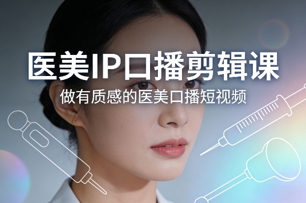 医美IP口播剪辑课，做有质感的医美口播短视频-weicye