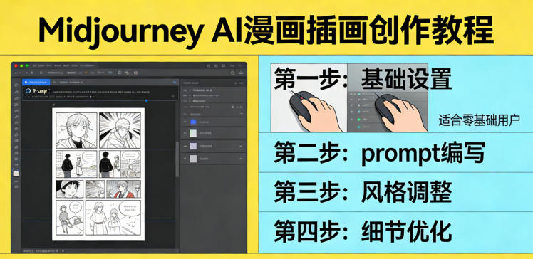 利用Midjourney AI人工智能轻松创作漫画插画教程，零基础创作完整漫画插画-weicye