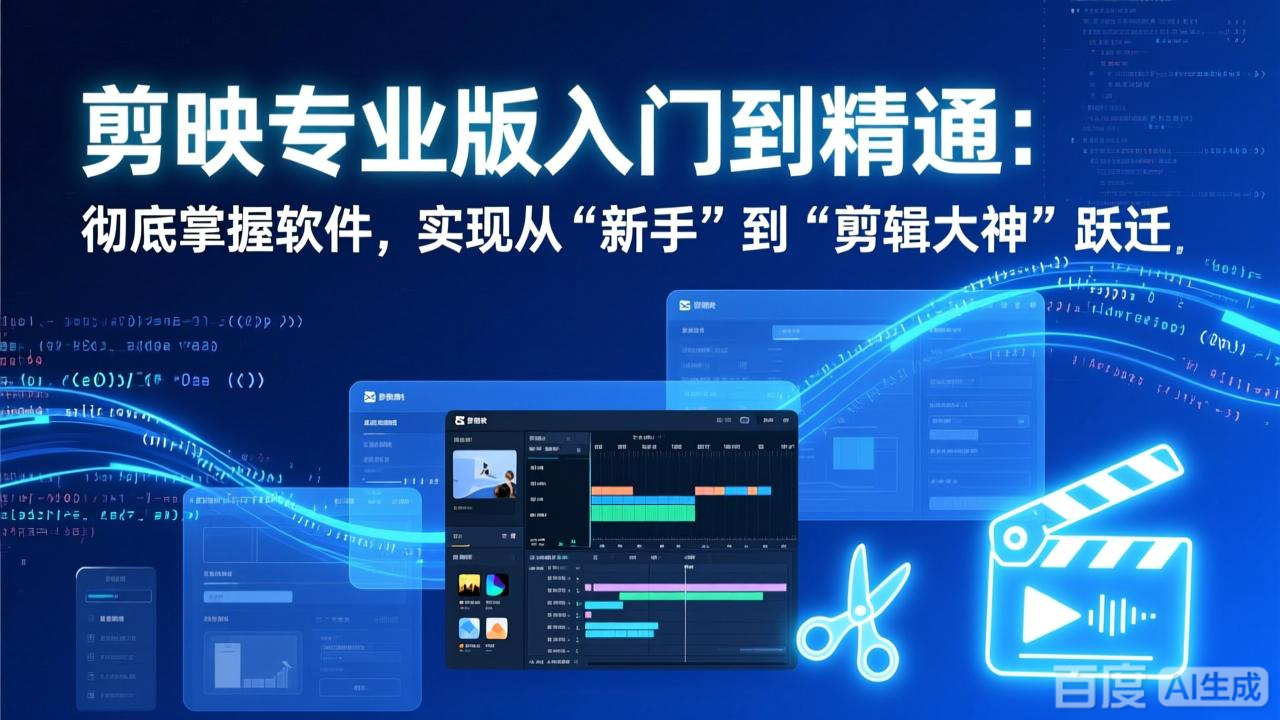 剪映专业版入门到精通：彻底掌握软件，实现从“新手”到“剪辑大神”跃迁-weicye