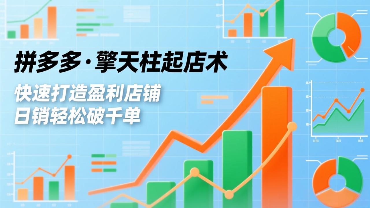 拼多多·擎天柱起店术，爆流布局、利润起飞、不断流，快速打造盈利店铺，日销破千单(更新-weicye