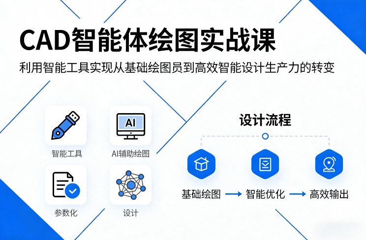 CAD智能体绘图实战课，利用智能工具，实现从基础绘图员到高效智能设计生产力的转变-weicye