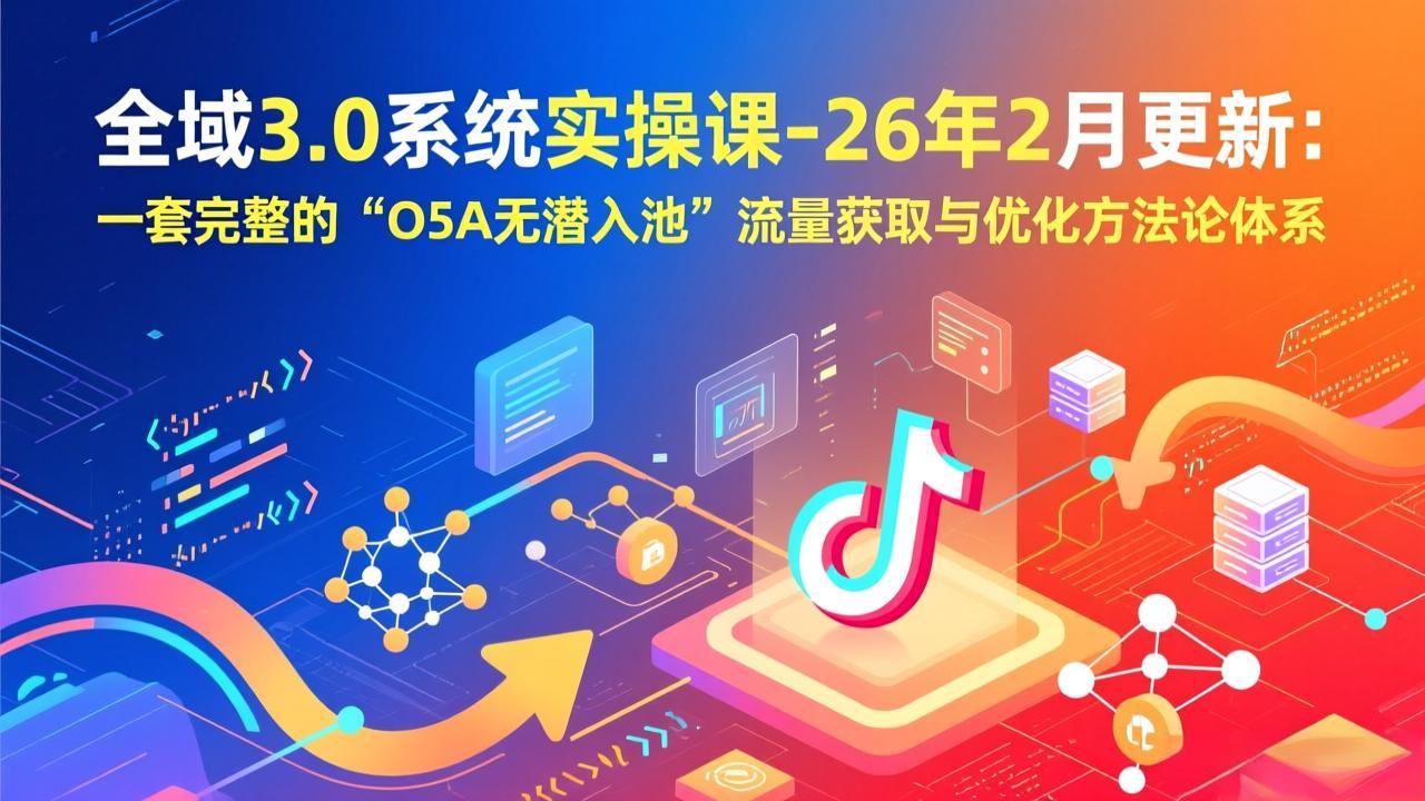 全域3.0系统实操课-26年2月更新：一套完整的“O5A无潜入池”流量获取与优化方法论体系-weicye