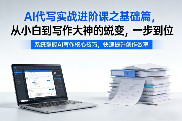 AI代写实战进阶课之基础篇，从小白到写作大神的蜕变，一步到位【揭秘】-weicye