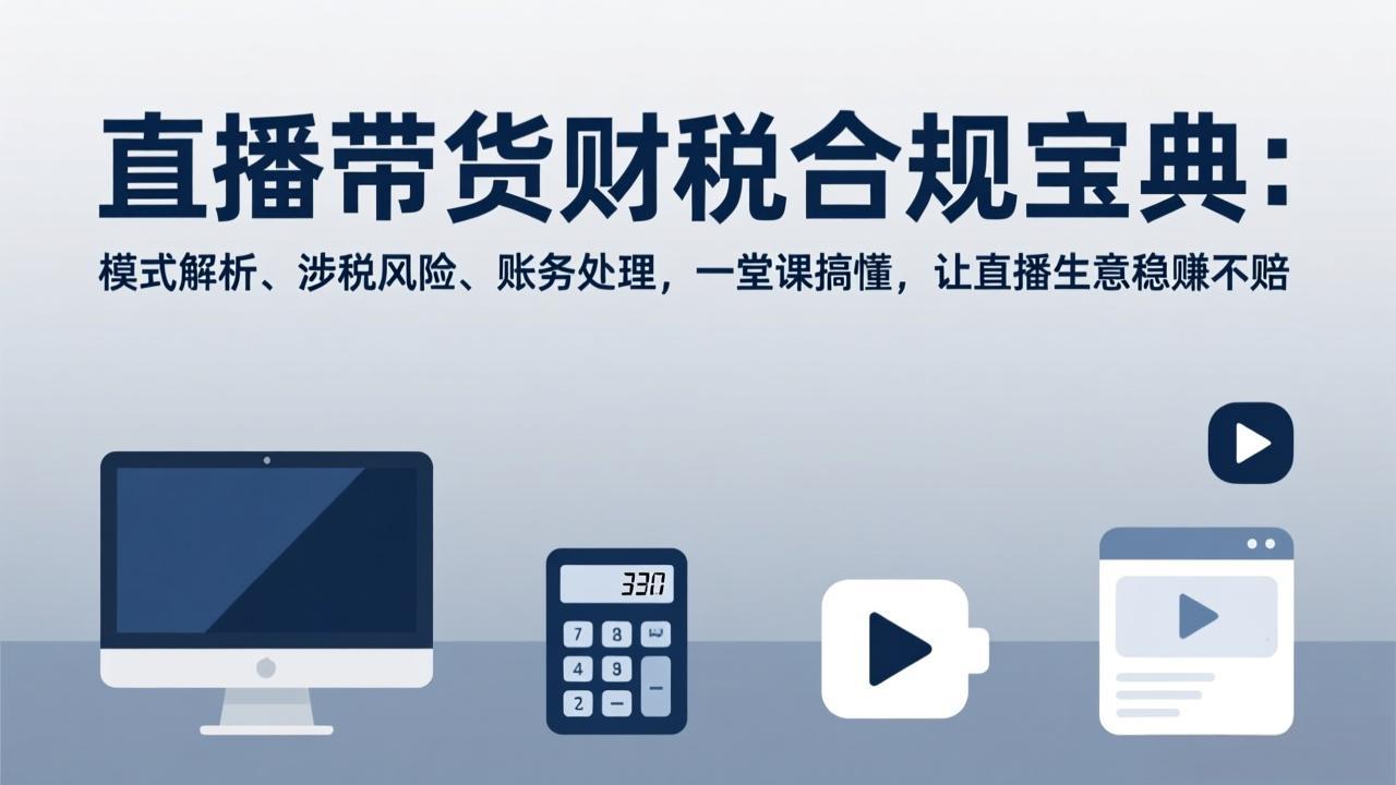直播带货财税合规宝典：模式解析、涉税风险、账务处理，一堂课搞懂，让直播生意稳赚不赔-weicye