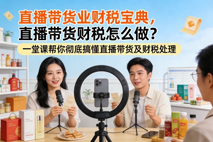 直播带货业财税宝典，直播带货财税怎么做？一堂课帮你彻底搞懂直播带货及财税处理-weicye