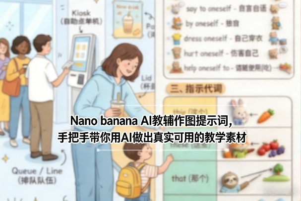 Nano banana AI教辅作图提示词，手把手带你用AI做出真实可用的教学素材-weicye